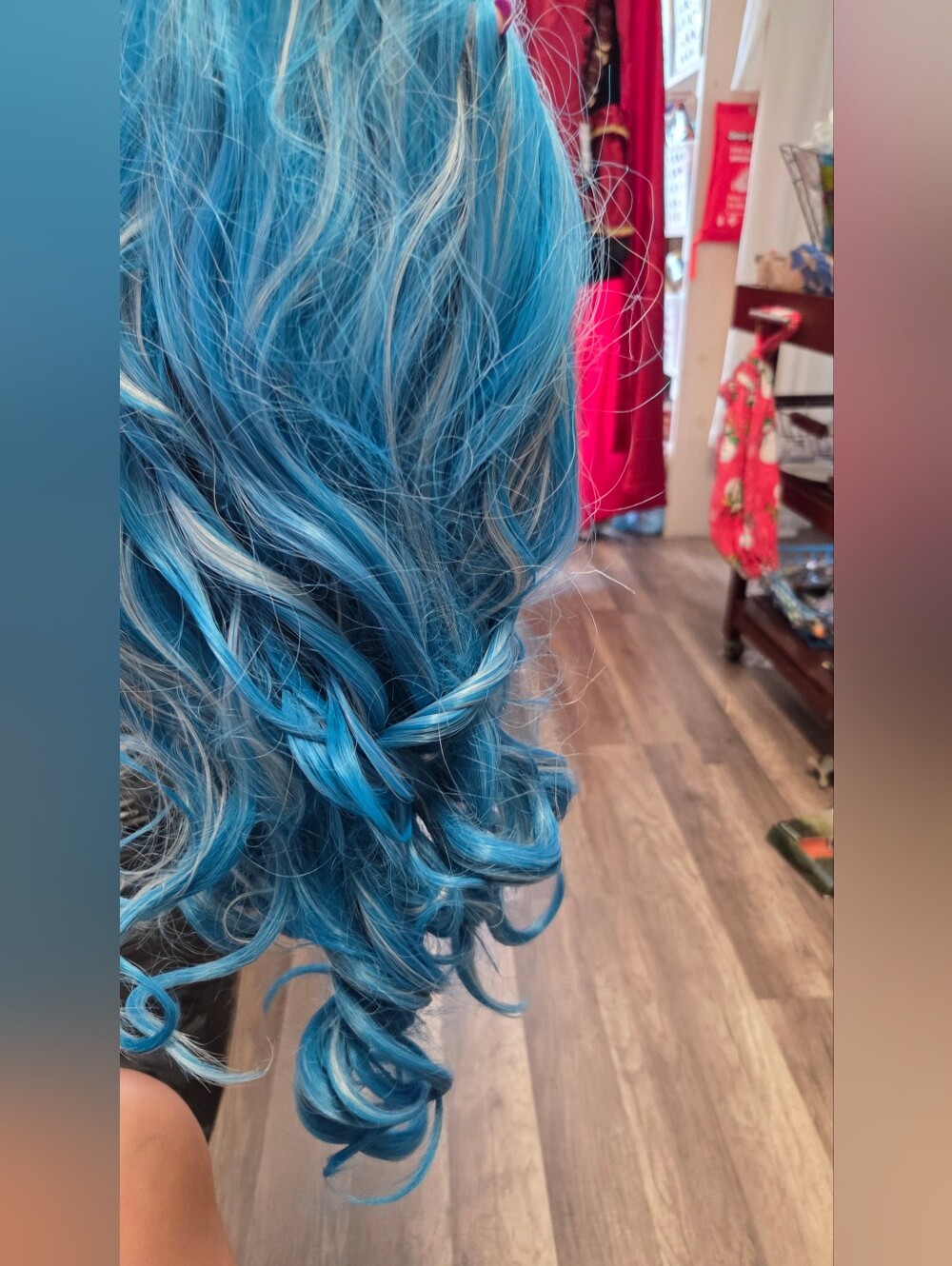 mermaid Blue and white ombre wig #cosplay #festival #rave